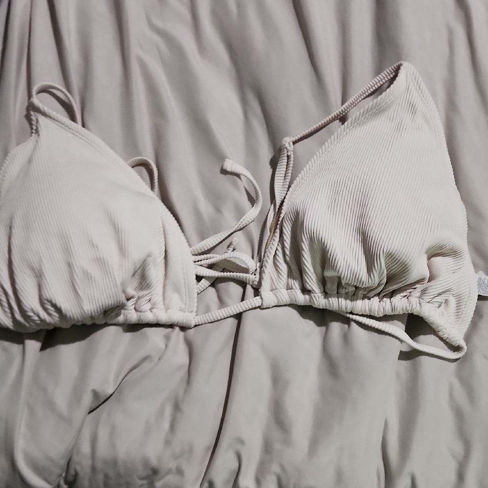 White Ribbed Bikini Set - Picture 4 of 6